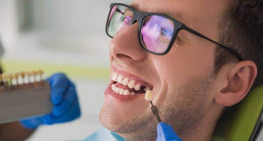 Man getting tooth replaced